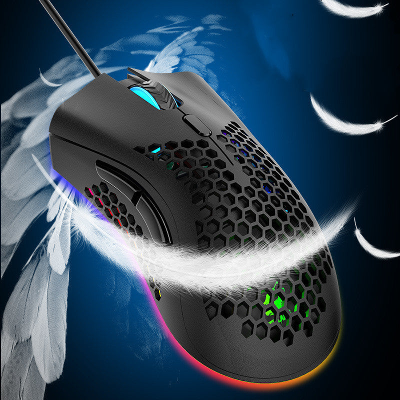Wired Mouse Game FPS Gaming Light Hole Mouse Eat Chicken Mouse
